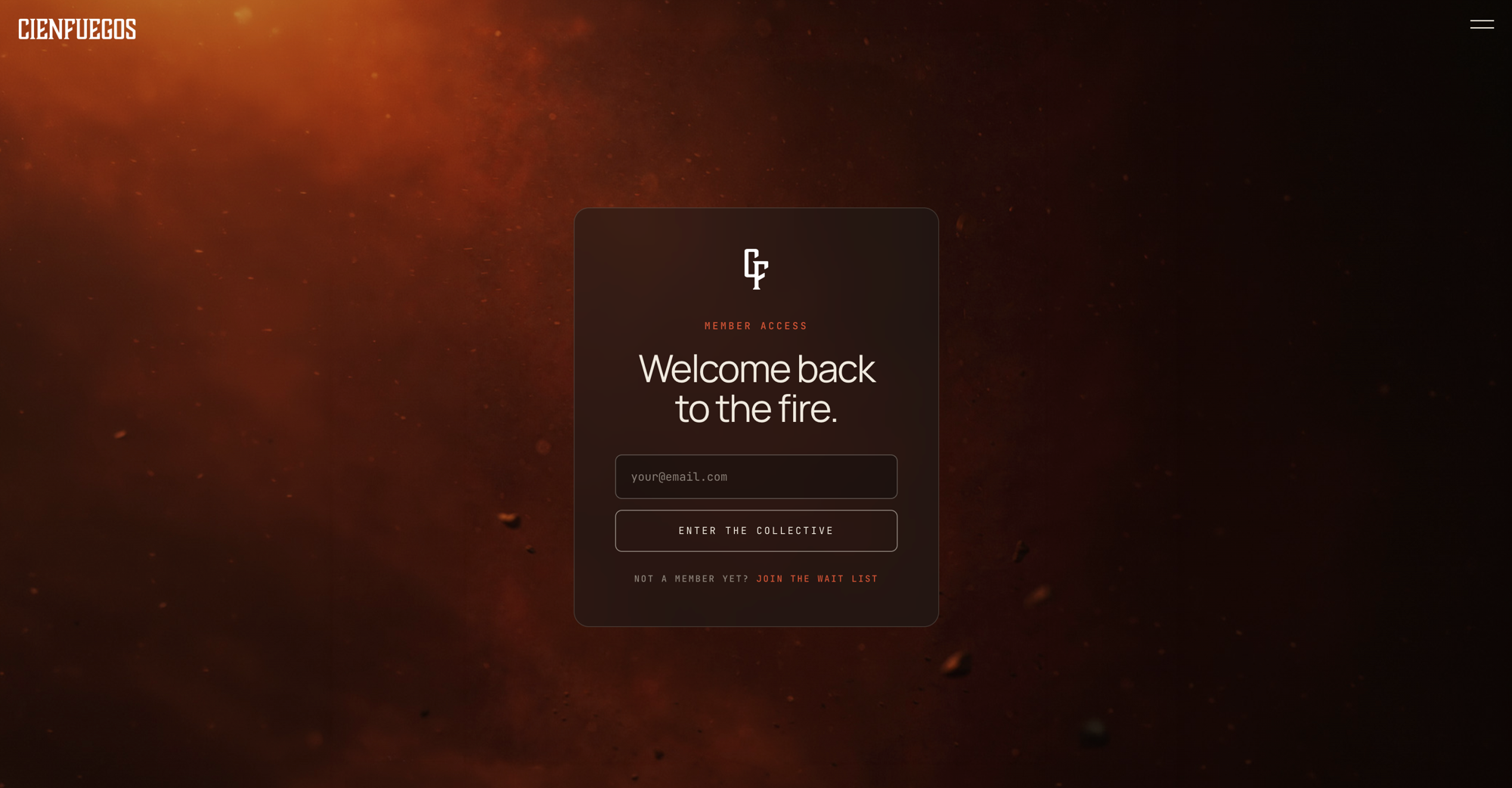 Member access screen